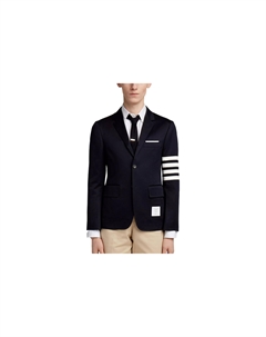 Однобортный блейзер с четырьмя полосками, Marine Blue Thom browne