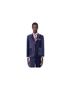 Однобортный вельветовый пиджак, Marine Blue Thom browne