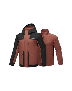 Термостойкая абразивостойкая дышащая водонепроницаемая ветрозащитная ветровка, Brownish-Red-0614 Skechers