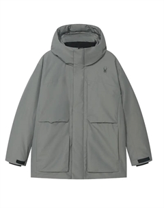 Мужская пуховая куртка, Gray Copper Green Spyder