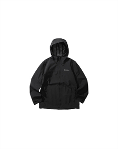 Мужская ветровка для походов на открытом воздухе водонепроницаемая ветрозащитная дышащая, Black/6000 Jack wolfskin