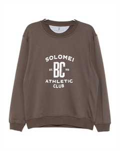 Свитшот с графическим принтом, коричневый Brunello cucinelli