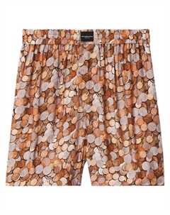 Шорты с эластичным поясом и принтом, коричневый Alexander wang
