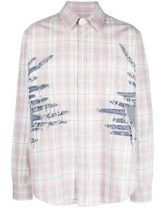Рубашка в клетку с вышивкой в виде усов, розовый Y / project