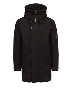 Плащ с капюшоном и шнурком, черный C.p. company