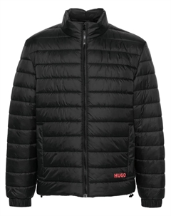 Пуховик с логотипом, черный Hugo
