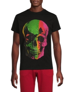 Футболка с принтом черепа из страз, черный X-ray