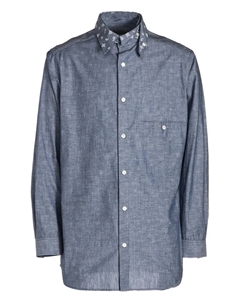 Вышитая рубашка, синий Yohji yamamoto