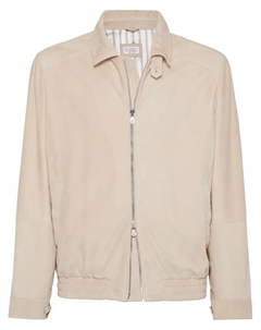 Бомбер с отложным воротником, нейтральный Brunello cucinelli