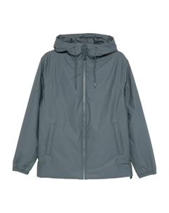 Дождевик с капюшоном и застежкой-молнией спереди, серый Rains