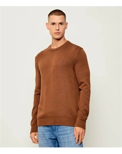 Свитер Slim fit, коричневый Tommy jeans