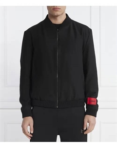 Шерстяная куртка-бомбер ukashi232x Regular fit, черный Hugo