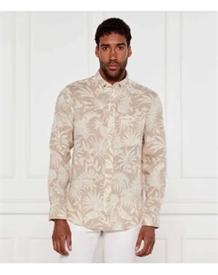 Льняная рубашка Regular fit, бежевый Gant