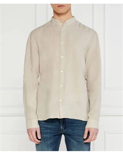 Льняная рубашка Elvory Slim fit, бежевый Hugo