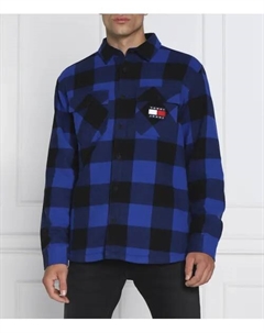 Утепленная рубашка Oversize fit, синий Tommy jeans