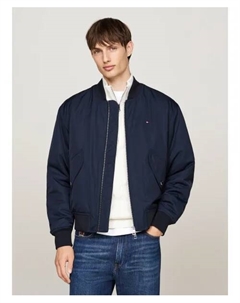 Бомбер Regular fit, синий Tommy hilfiger