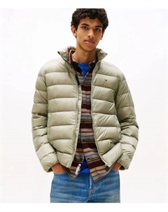 Пуховик Regular fit, зеленый Tommy jeans