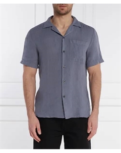 Льняная рубашка Эллино Comfort fit, синий Hugo