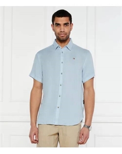 Льняная рубашка Regular fit, синий Napapijri