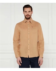 Льняная рубашка Regular fit, коричневый Napapijri