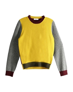 Шерстяной свитер с блоками цвета, желтый Givenchy