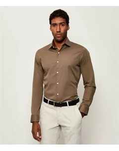 Рубашка Slim fit, бежевый Calvin klein