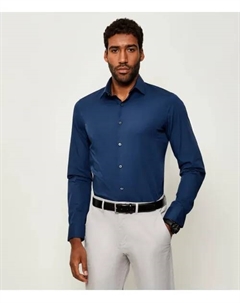 Рубашка Slim fit, синий Calvin klein