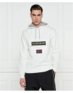 Бордовая толстовка Regular fit, белый Napapijri