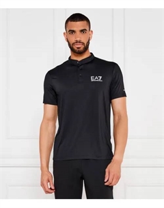 Футболка поло Slim fit, черный Ea7