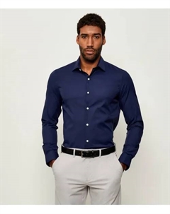 Рубашка Slim fit, синий Calvin klein