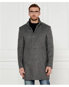 Коричневое шерстяное пальто, серый Joop