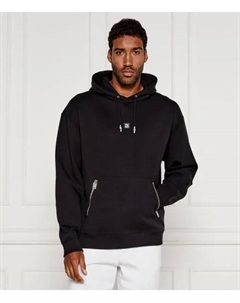 Толстовка Dargenhood Relaxed fit, черный Hugo
