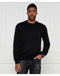 Свитер Spidoon Regular fit, черный Hugo