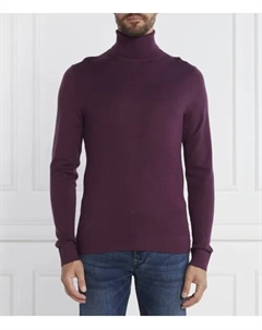 Wełniany водолазка Slim fit, фиолетовый Calvin klein