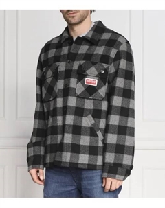 Шерстяная рубашка Regular fit, серый Kenzo