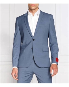 Элегантный шерстяной жакет arti214x Slim fit, синий Hugo
