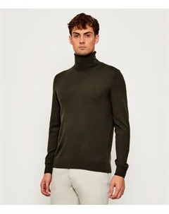 Шерстяной свитер с высоким воротом Modern fit, зеленый Joop