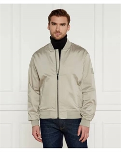 Атласный жакет Regular fit, бежевый Calvin klein