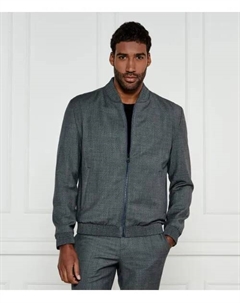 Бомбер ukashi232x Slim fit, серый Hugo