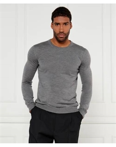 Шерстяной свитер san cedric-m1 Regular fit, серый Hugo