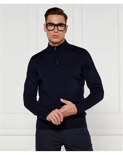 Водолазка из шерсти эбенджи Regular fit, синий Boss