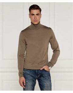 Шерстяная водолазка Musso-p Slim fit, бежевый Boss