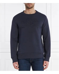 Толстовка с тональным щитом Regular fit, синий Gant