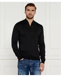 Водолазка из шерсти эбенджи Regular fit, черный Boss