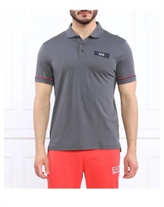 Футболка поло Regular fit, серый Ea7