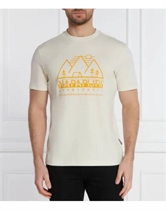 Футболка Regular fit, бежевый Napapijri
