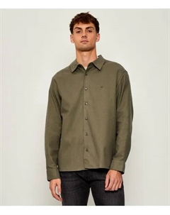 Меланжевая рубашка Regular fit, зеленый Calvin klein