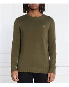 Свитер Slim fit, зеленый Tommy jeans