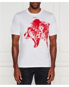 Футболка дикобра Regular fit, белый Hugo