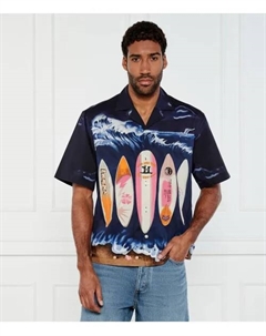 Рубашка Элихио Loose fit, синий Hugo blue